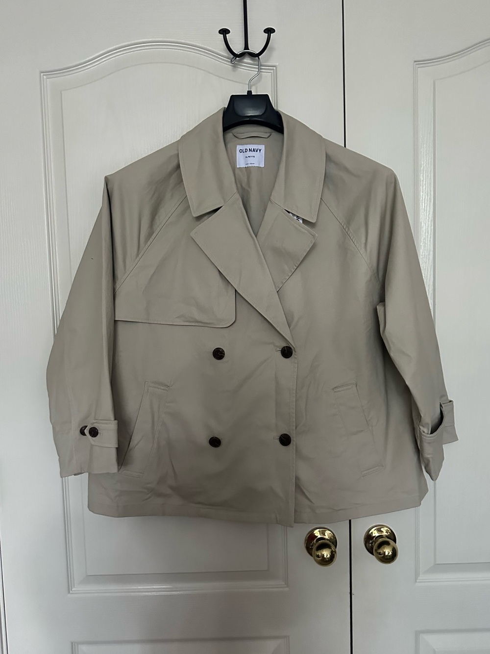 Old Navy Khaki Double Breasted Trench Coat